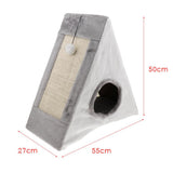 Maxbell Pet House Cat Climbing Frame Nest Scratchboard Pet Grinding Claw Toy Gray L