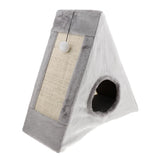 Maxbell Pet House Cat Climbing Frame Nest Scratchboard Pet Grinding Claw Toy Gray L