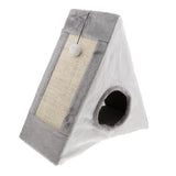 Maxbell Pet House Cat Climbing Frame Nest Scratchboard Pet Grinding Claw Toy Gray L