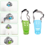 Maxbell Anti Bark Dog Silicone Mask Pig Shape Muzzles for Biting Chewing Green S