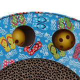 Maxbell Corrugated Paper Cat Scratching Board Turntable Grinding Claw Toy Blue