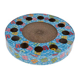 Maxbell Corrugated Paper Cat Scratching Board Turntable Grinding Claw Toy Blue