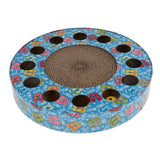 Maxbell Corrugated Paper Cat Scratching Board Turntable Grinding Claw Toy Blue