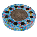 Maxbell Corrugated Paper Cat Scratching Board Turntable Grinding Claw Toy Blue
