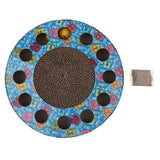 Maxbell Corrugated Paper Cat Scratching Board Turntable Grinding Claw Toy Blue