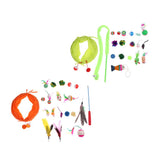 Maxbell 19Pcs Pet Toys Assortments Tunnel Interactive Toy 19Pieces-Green Cat Tunnel