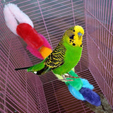 Maxbell Bird Cage Hanging Rope Toy - Parrot Nine Rings With Rainbow Color Rope Perch