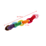 Maxbell Bird Cage Hanging Rope Toy - Parrot Nine Rings With Rainbow Color Rope Perch