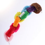 Maxbell Bird Cage Hanging Rope Toy - Parrot Nine Rings With Rainbow Color Rope Perch