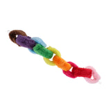 Maxbell Bird Cage Hanging Rope Toy - Parrot Nine Rings With Rainbow Color Rope Perch