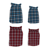 Maxbell Windproof British Style Plaid Dog Vest Winter Coat Warm Apparel Cold Weather Blue M