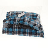 Maxbell Windproof British Style Plaid Dog Vest Winter Coat Warm Apparel Cold Weather Blue M