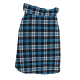 Maxbell Windproof British Style Plaid Dog Vest Winter Coat Warm Apparel Cold Weather Blue M