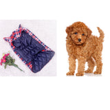 Maxbell Windproof British Style Plaid Dog Vest Winter Coat Warm Apparel Cold Weather Red M