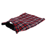 Maxbell Windproof British Style Plaid Dog Vest Winter Coat Warm Apparel Cold Weather Red M