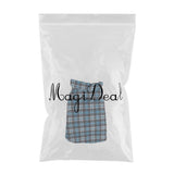 Maxbell Windproof British Style Plaid Dog Vest Winter Coat Warm Apparel Cold Weather Blue XL