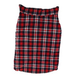 Maxbell Windproof British Style Plaid Dog Vest Winter Coat Warm Apparel Cold Weather Red XL
