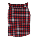 Maxbell Windproof British Style Plaid Dog Vest Winter Coat Warm Apparel Cold Weather Red XL