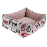 Max Washable Short Plush Cotton Dog Sofa Nest Kennel Sleep Bed  Car printing