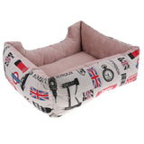 Max Washable Short Plush Cotton Dog Sofa Nest Kennel Sleep Bed  Car printing