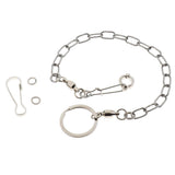 Maxbell Pet Bird Leash Parrot Foot Chain Stainless Steel Training Anklet Ring 09