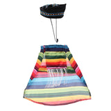 Maxbell Pet Costume, S/L,Dog Puppy Mexican Serape Poncho with Black Hat Halloween L