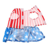 Maxbell Pet Dog Cat American Flag Party Female Suit Costume Fancy Dress Outfit S