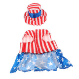 Maxbell Pet Dog Cat American Flag Party Female Suit Costume Fancy Dress Outfit S