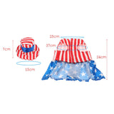 Maxbell Pet Dog Cat American Flag Party Female Suit Costume Fancy Dress Outfit S