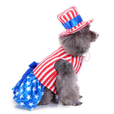 Maxbell Pet Dog Cat American Flag Party Female Suit Costume Fancy Dress Outfit S
