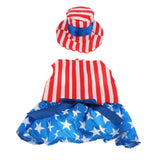 Maxbell Pet Dog Cat American Flag Party Female Suit Costume Fancy Dress Outfit S