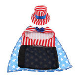 Maxbell Pet USA Flag Style Small Male Dog Hat Clothes Pet Puppy Cat Costume Apparel S