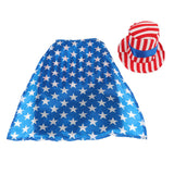 Maxbell Pet USA Flag Style Small Male Dog Hat Clothes Pet Puppy Cat Costume Apparel S