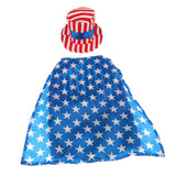 Maxbell Pet USA Flag Style Small Male Dog Hat Clothes Pet Puppy Cat Costume Apparel S