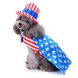 Maxbell Pet USA Flag Style Small Male Dog Hat Clothes Pet Puppy Cat Costume Apparel S