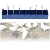 Maxbell Bird Water Feeding Cage Outdoor Feeding Trough Storage Feed Supplies Blue