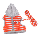 Maxbell Pet Cat Kitten Adjustable Harness Walking Lead Leash Chest Strap  Orange S