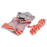 Maxbell Pet Cat Kitten Adjustable Harness Walking Lead Leash Chest Strap  Orange S