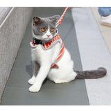 Maxbell Pet Cat Kitten Adjustable Harness Walking Lead Leash Chest Strap  Orange S