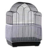 Maxbell Bird Cage Net Cover Mesh Bird Seed Catcher Guard Net Cover Shell Skirt Trap Whte L