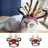Maxbell Halloween Party Costume Pet Cat And Dog Headwear Pet Deer Antlers Headband L