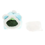 Maxbell Small Pet Dwarf Hamster Guinea Pig Bed House Pets Winter Warm Sleeping Nest Blue L