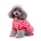 Maxbell Cute Christmas Dog Cat Polyester Coat Stripped T Shirt Christmas Clothes  S