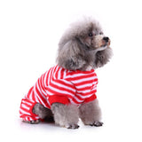 Maxbell Cute Christmas Dog Cat Polyester Coat Stripped T Shirt Christmas Clothes  S