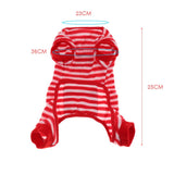 Maxbell Cute Christmas Dog Cat Polyester Coat Stripped T Shirt Christmas Clothes  S