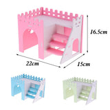 Maxbell Hamster Guinea Pig House Hideout Playground Exercise Toy With Ladder Pink