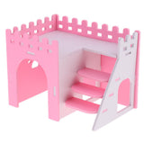 Maxbell Hamster Guinea Pig House Hideout Playground Exercise Toy With Ladder Pink