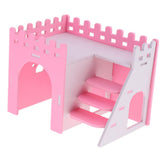 Maxbell Hamster Guinea Pig House Hideout Playground Exercise Toy With Ladder Pink
