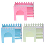 Maxbell Hamster Guinea Pig House Hideout Playground Exercise Toy With Ladder Pink