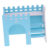Maxbell Hamster Guinea Pig House Hideout Playground Exercise Toy With Ladder Blue